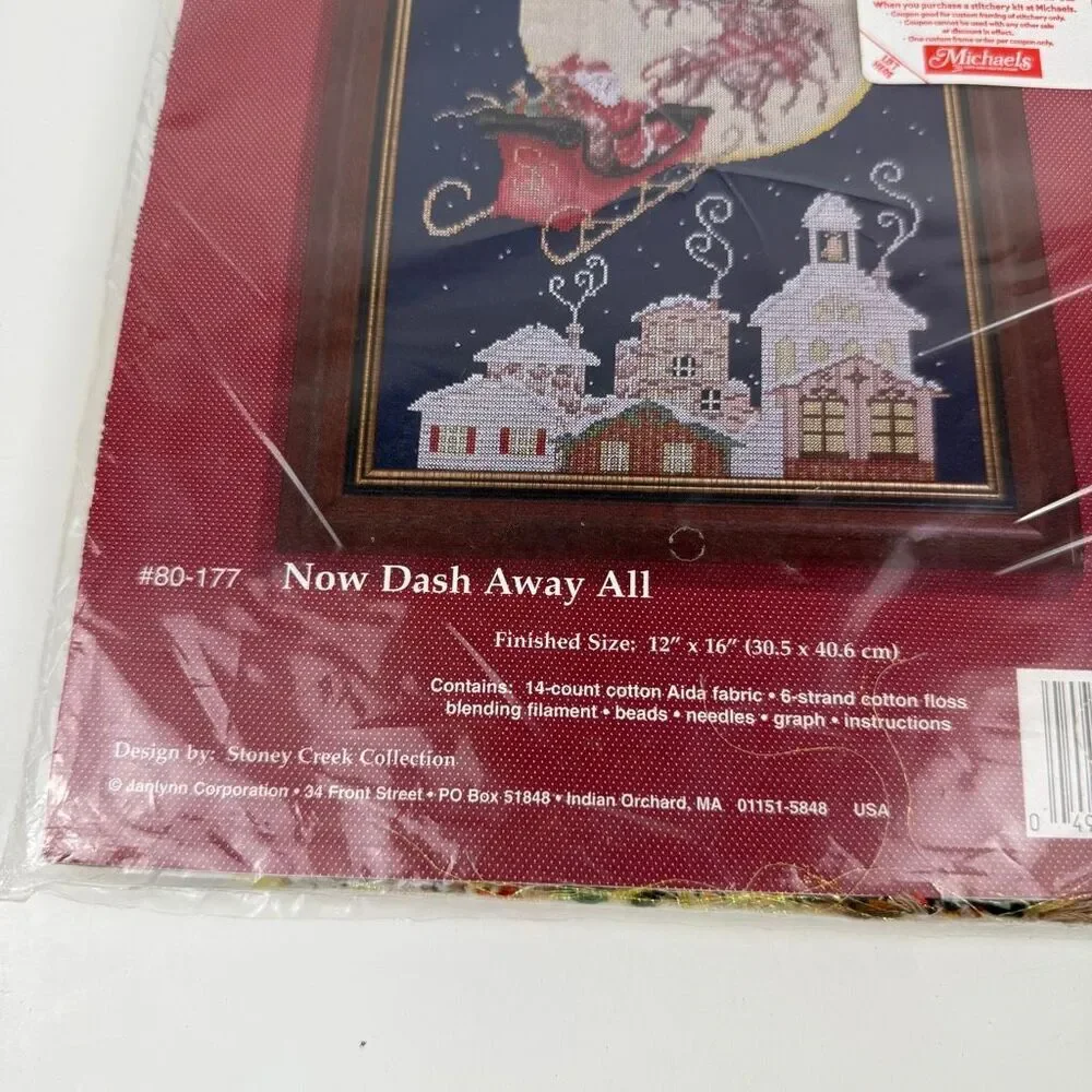 Janlynn Now Dash Away All‎ Christmas Counted Cross Stitch #80-177